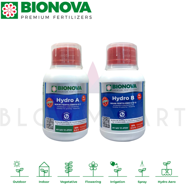 Fertilizante Bionova Hydro A Hydro B 250ml