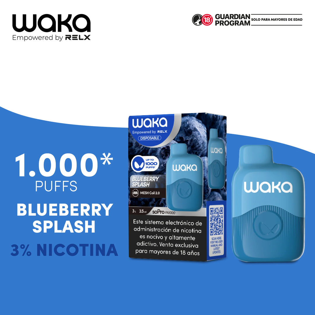 Vaporizador Waka Mini - 1000 Puff 3% Nicotina