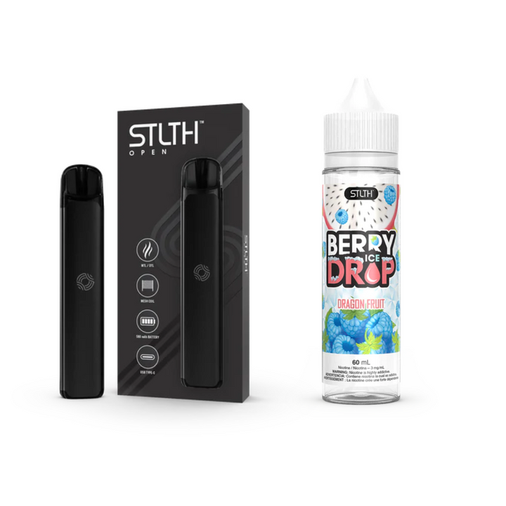 KIT STLTH VAPE OPEN + E-LIQUID BERRY DROP ICE