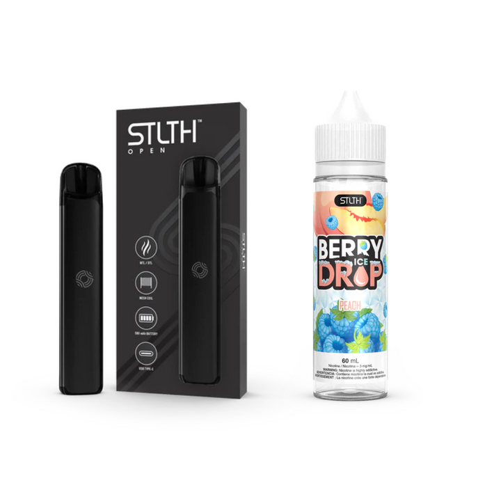 KIT STLTH VAPE OPEN + E-LIQUID BERRY DROP ICE