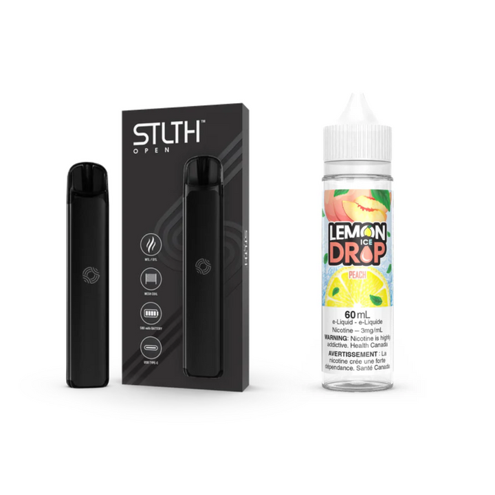 KIT STLTH VAPE OPEN + E-LIQUID LEMON DROP ICE