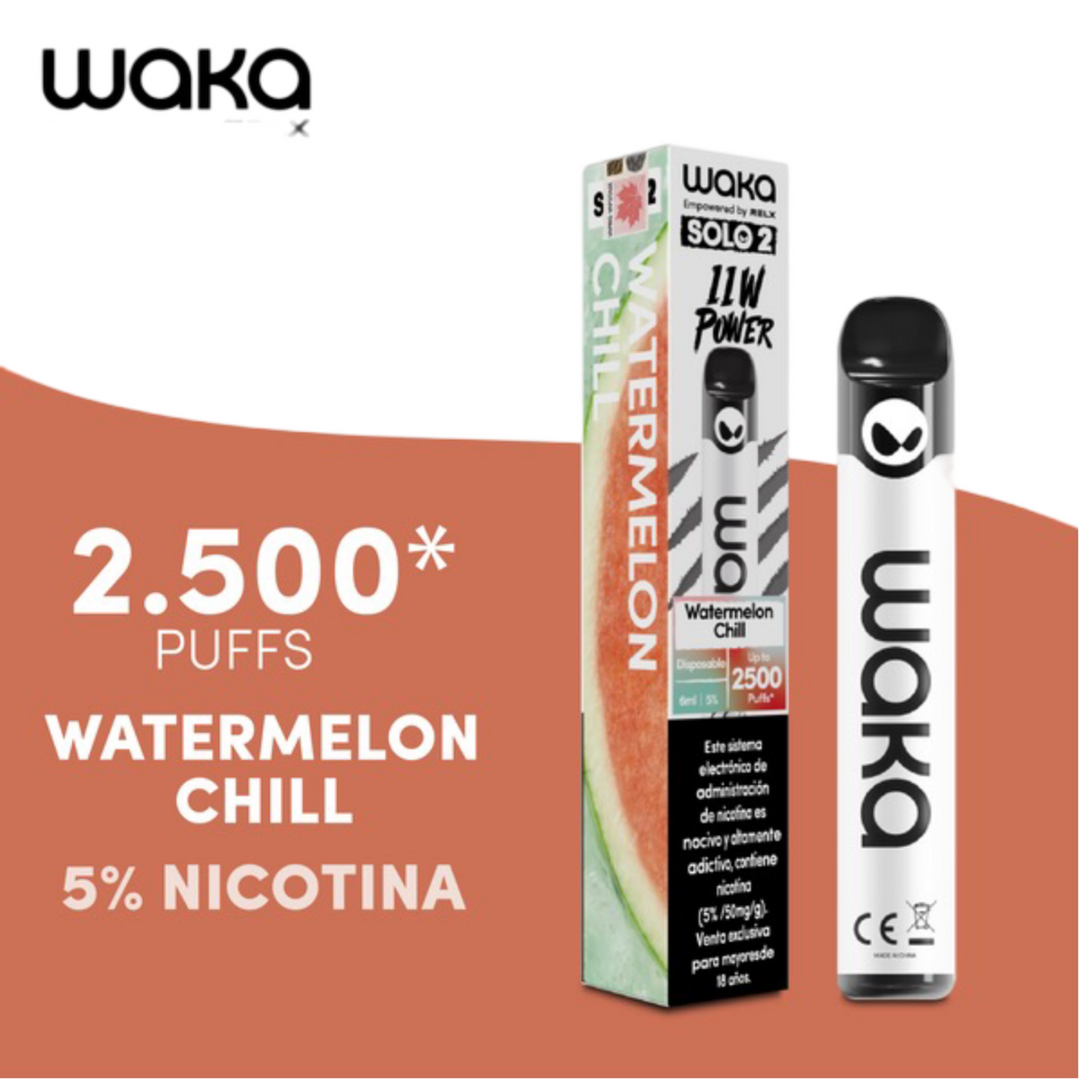 Vaporizador Waka Solo 2.0 - 2500 Puff 5% Nicotina