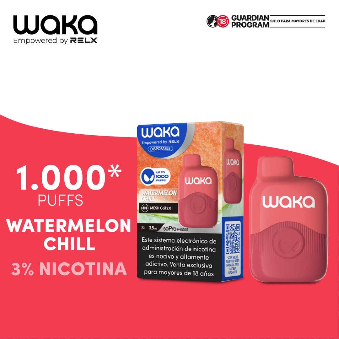 Vaporizador Waka Mini - 1000 Puff 3% Nicotina