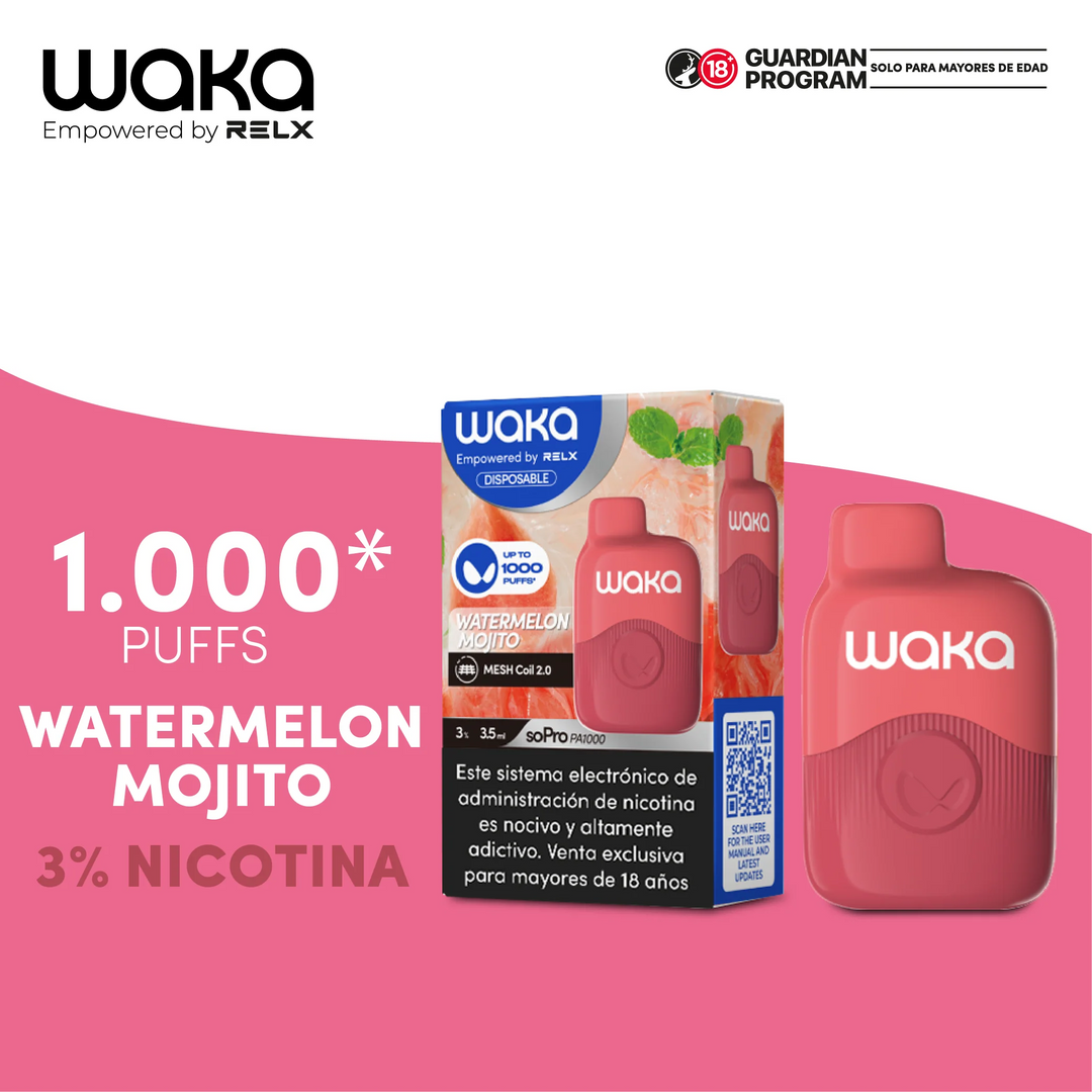 Vaporizador Waka Mini - 1000 Puff 3% Nicotina